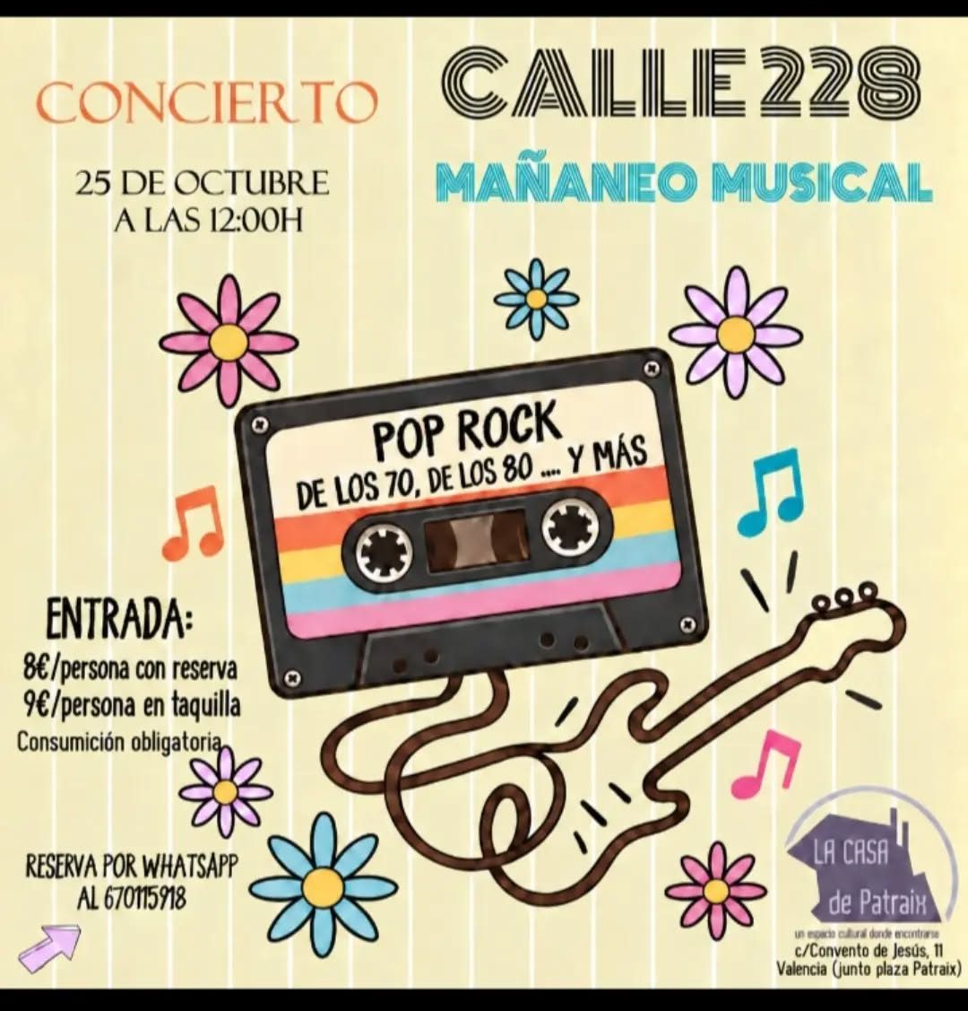 Concierto de Calle 228 en La Casa de Patraix