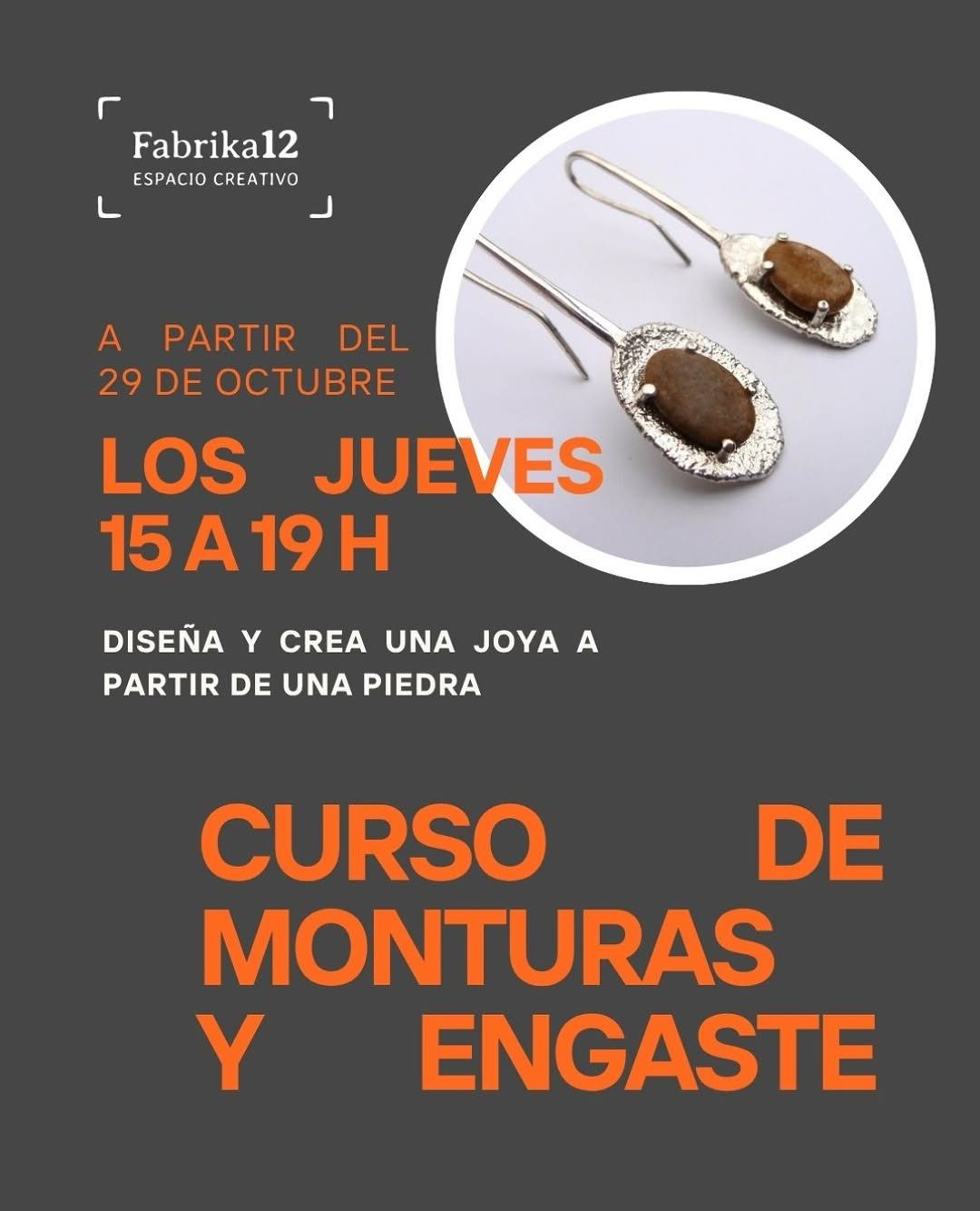 Curso de engaste: de la piedra a la joya en Fabrika12