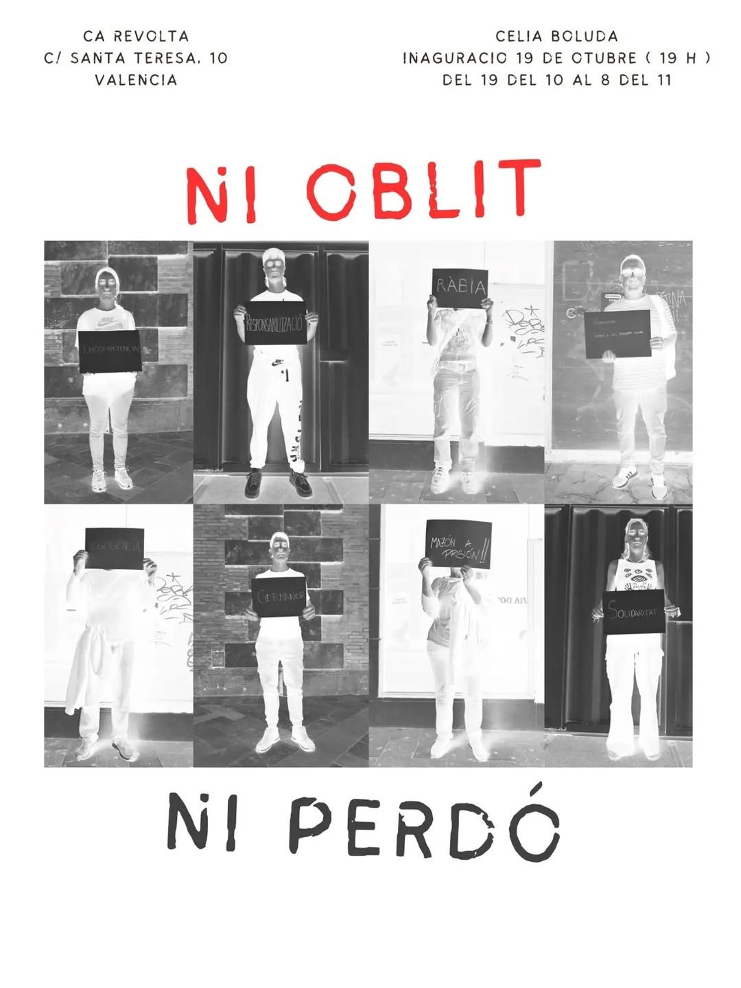 Inauguración de la exposición «Ni oblit ni perdó», de Celia Boluda