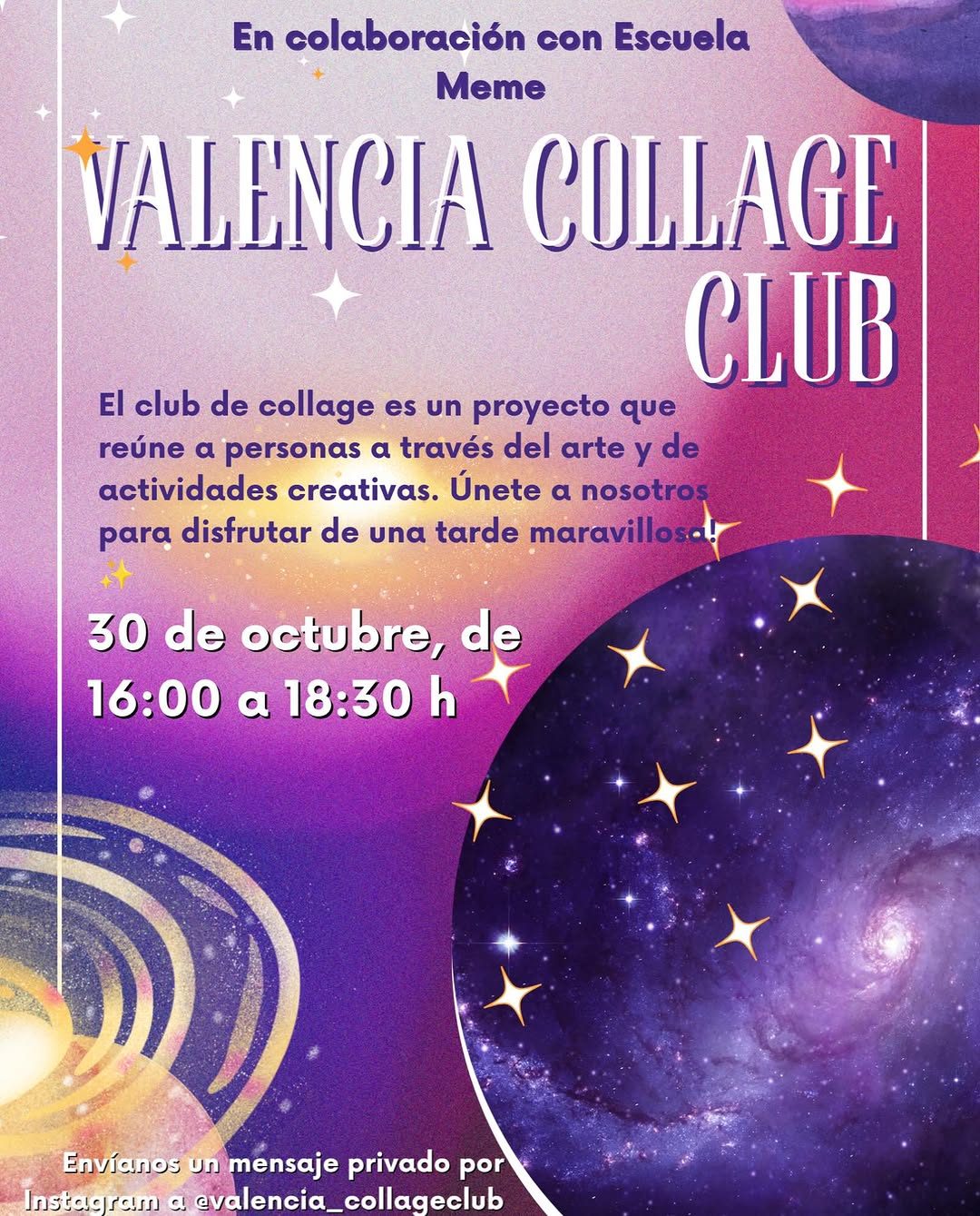 Taller de collage creativo en Escuela Meme